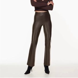 Ten by Babaton Upstage Pant in vegan leather rich mocha - Size Small